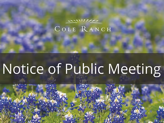 Cole Ranch Meeting